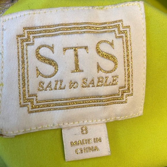 Sail To Sable Resort Flair Dress in Limeade Dress Back Zip Sleeveless Size 8 - Picture 4 of 6